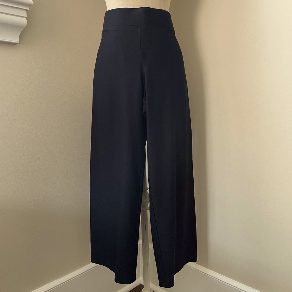 Eileen Fisher Cropped Black Pant with Yoke